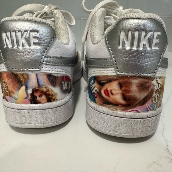 Women's Court Vision Low Next Nature Sneakers Custom Made Taylor Swift Size 7.5 - Picture 5 of 12